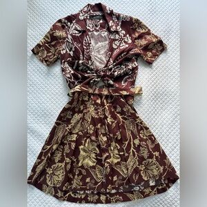 Isabel Marant Mira Printed Silk-Poplin Dress SIze 40